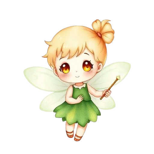 Tinkerbell girl character for kids birthday party invitation