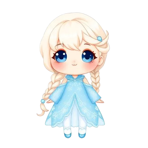 Elsa Frozen girl character for kids birthday party invitation