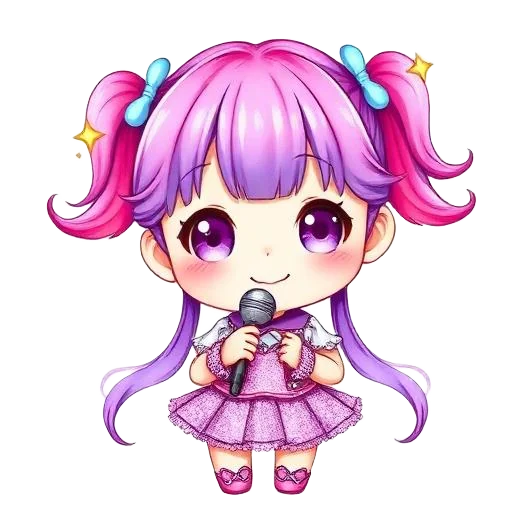 K-Pop Demon Hunters girl character for kids birthday party invitation