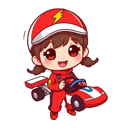 Lightning McQueen & Cars girl character for kids birthday party invitation