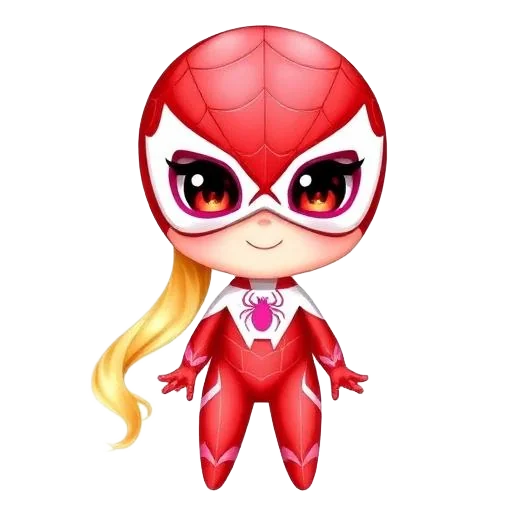 Spider-Man girl character for kids birthday party invitation